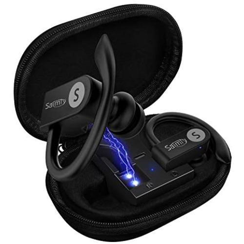 Bluetooth 5.0 [Upgraded] Wireless Earbuds with Charging Case 8-10H Playtime Wireless Earphones IPX8 Waterproof CVC Noise-Cancelling Headphones in Ear Built Microphone Headset for Sports, Workout Gym