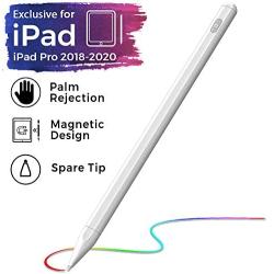 Stylus Pen for iPad with Palm Rejection, (2018-2020) iPad Pencil with Magnetic Design, Active Stylus Compatible with Apple iPad Pro (11/12.9 inch)/iPad(6th&7th Gen)/Air(3rd Gen)/Mini(5th Gen)