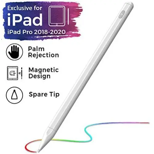 Stylus Pen for iPad with Palm Rejection, (2018-2020) iPad Pencil with Magnetic Design, Active Stylus Compatible with Apple iPad Pro (11/12.9 inch)/iPad(6th&7th Gen)/Air(3rd Gen)/Mini(5th Gen) Stylus Pen for iPad with Palm Rejection, (2018-2020) iPad Pencil with Magnetic Design, Active Stylus Compatible with Apple iPad Pro (11/12.9 inch)/iPad(6th&7th Gen)/Air(3rd Gen)/Mini(5th Gen)