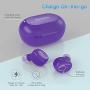 Kurdene Small Wireless Earbuds,Bluetooth Earbuds with Charging Case Bass Sounds IPX8 Waterproof Sports Headphones with Mic Touch Control 24H Playtime for iPhone/Samsung/Android(Purple) Kurdene Small Wireless Earbuds,Bluetooth Earbuds with Charging Case Bass Sounds IPX8 Waterproof Sports Headphones with Mic Touch Control 24H Playtime for iPhone/Samsung/Android(Purple)