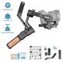 FeiyuTech AK2000S 3-Axis Handheld Gimbal Stabilizer for Mirrorless/DSLR Cameras Compatible with Sony α9/α7R4/A6400, Canon EOS R/M50/M6, Panasonic GH4/GH5S, Nikon Z6/Z7, Fuji XT3/X-T20, 2.2kg Payload
