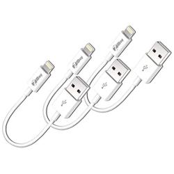 Short Lightning Cables, USB Charging Data Cord Compatible With iPhones, iPads, and iPods [3-Packs]