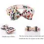Lionet Paws Soft Cotton Bowtie Dog Collar with Metal Buckle Adjustable Collars for Dogs and Cats