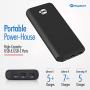 NinjaBatt PowerPal 20000mAh Power Bank 15W Portable Charger with High Speed Charging USB and USB-C Ports 3A Each High-Capacity External Battery Perfect for iPhone 8 X XS 11 Pro Galaxy S8 S9 S10