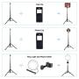 8" RGB Ring Light with Stand Tripod & Cell Phone Holder for Live Stream/Makeup, Zomei Selfie Led Ringlight for YouTube Video/Photography Compatible with iPhone, iPad, Android Smart Phone