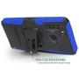 CasemartUSA Phone Case for [Samsung Galaxy A21], [Refined Series][Blue] Shockproof Cover with Built-in Kickstand & Belt Clip Holster for Samsung Galaxy A21 (Verzion, Boost Mobile, T-Mobile, Metro)