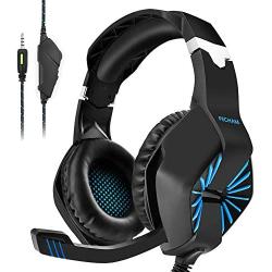 PECHAM Gaming Headset for Xbox One, PS4, PS3, Nintendo Switch,PC with Mic -Noise Cancelling Gaming Headphone for Cell Phone, Laptops, Computer (Blue)