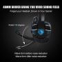 Stereo Gaming Headphone, SADES SA708GT Headset Earphone with Microphone (Black/Blue)