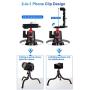 Phone Tripod, COMAN Premium Flexible Tripod, Portable and Adjustable Phone Tripod Stand with Wireless Remote and Hidden Phone Tripod Mount with Cold Shoe, Compatible with iPhone, for Camera GoPro
