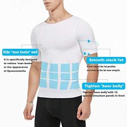 Mens Compression Shirt Undershirt Slimming Tank Top Workout Vest Abs Abdomen Slim Body Shaper