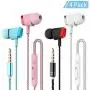 CBGGQ Earbuds Headphones with Microphone & Remote, Noise Isolating Earphones in-Ear Headphones with Pure Sound and Powerful Bass, for iOS and Android Smartphones,iPod,iPad,Laptops,Gaming,etc (4 Pack) CBGGQ Earbuds Headphones with Microphone & Remote, Noise Isolating Earphones in-Ear Headphones with Pure Sound and Powerful Bass, for iOS and Android Smartphones,iPod,iPad,Laptops,Gaming,etc (4 Pack)