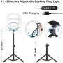 Selfie Ring Light with Stand, 10 inch RGB Desk Ring Light with Tripod Stand and Cell Phone Holder, LED Camera Ringlight for YouTube Video Recording, Makeup, Vlogging, Live Stream, Photography