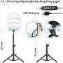 Selfie Ring Light with Stand, 10 inch RGB Desk Ring Light with Tripod Stand and Cell Phone Holder, LED Camera Ringlight for YouTube Video Recording, Makeup, Vlogging, Live Stream, Photography