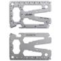 Lever Gear Toolcard Pro - 40 in 1 Credit Card Multitool. Slim, Minimalist Survival Card Wallet Tool Card. TSA Approved Multitool. (Silver no Clip)