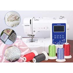 Simthread 40 Spools Polyester Embroidery Thread for Brother Babylock Janome Singer Pfaff Husqvaran Bernina Machines 550Yards Per Cone