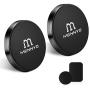 Magnetic Car Mount, 2 Pack Universal Flat Stick On Magnet Phone Holder Car Mounts with 2 Metal Plates for Cell Phones Mini Tablets