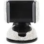 Radish Stars Adjustable Strong Sticky Dashboard Car Phone Mount Crystal Rhinestone Phone Holder, White Radish Stars Adjustable Strong Sticky Dashboard Car Phone Mount Crystal Rhinestone Phone Holder, White