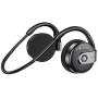 Behind The Head Headphones, itayak Bluetooth 5.0 Neckband Headphones Lightweight Small Wireless Sports Sweatproof Headset with Built-in Microphone, Carrying Case (Black)