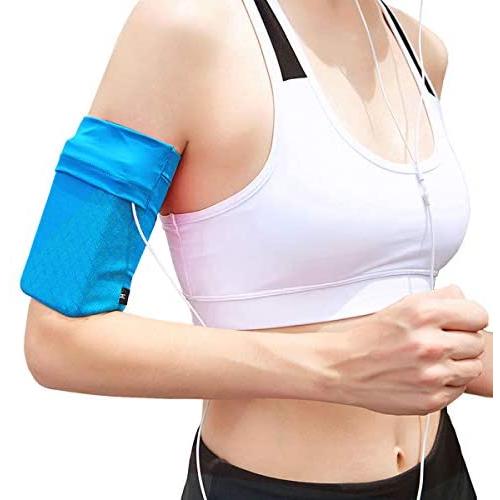 Ailzos Phone Armband Sleeve, Universal Armband Blue Sports Strap Holder Cell Phone Running Armband for Exercise Workout Fits iPhone 6 6S 7 8 X iPod Android Samsung Galaxy S6 S7 S8 S9 Note 5, Blue, S