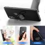 Cell Phone Finger Ring Stand-360° Rotation Metal Ring Grip for Magnetic Car Mount Compatible with All Smartphone Black