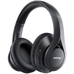 Mpow 059 Pro Bluetooth Headphones Over Ear, Upgraded to 60Hrs Playtime, Wireless Bluetooth 5.0 Headphones with Hi-Fi Stereo Sound, Protein Earpads Headset w/Mic for Home, Travel, Office, Online Class