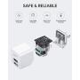 AUKEY USB Wall Charger with Foldable Plug, Ultra Compact USB Charger Dual USB Port 2.4A Output for iPhone 11 Pro Max, iPad Pro, AirPods Pro, Samsung and More