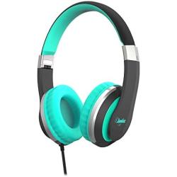 Elecder i41 Kids Headphones, Headphones for Kids Children Girls Boys Teens Foldable Adjustable On Ear Headphones with 3.5mm Jack for iPad Cellphones Computer MP3/4 Kindle Airplane School Black/Teal