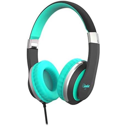 Elecder i41 Kids Headphones, Headphones for Kids Children Girls Boys Teens Foldable Adjustable On Ear Headphones with 3.5mm Jack for iPad Cellphones Computer MP3/4 Kindle Airplane School Black/Teal