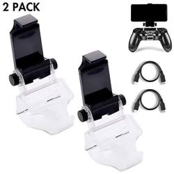 PS4 Controller Phone Clip, PS4 Slim Pro DualShock 4 Controller Grip for Android Smart Phone, 180 Degree Gaming Holder Mount Stand Bracket for PlayStation 4 Game Controller 6 in Samsung, Pixel, OnePlus