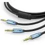 MillSO Audio Splitter, SapphireBlue&Gold-Plated 8 Feet 3.5mm Male to 2 Male Audio Splitter, TRS Stereo Jack Headphones Adapter Cable for Smartphone, Computer, Mp3, Earphone, Speakers MillSO Audio Splitter, SapphireBlue&Gold-Plated 8 Feet 3.5mm Male to 2 Male Audio Splitter, TRS Stereo Jack Headphones Adapter Cable for Smartphone, Computer, Mp3, Earphone, Speakers