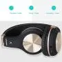 Bluetooth Headphones, Riwbox XBT-80 Folding Stereo Wireless Bluetooth Headphones Over Ear with Microphone and Volume Control, Wireless and Wired Headset for PC/Cell Phones/TV/ipad (Black Gold) Bluetooth Headphones, Riwbox XBT-80 Folding Stereo Wireless Bluetooth Headphones Over Ear with Microphone and Volume Control, Wireless and Wired Headset for PC/Cell Phones/TV/ipad (Black Gold)