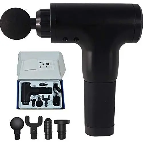 PRACMANU 6 Speed Muscle Massage Gun Handheld Electric Body Massager Gun Tool Machine Vibration Cordless 7.4V Black PRACMANU 6 Speed Muscle Massage Gun Handheld Electric Body Massager Gun Tool Machine Vibration Cordless 7.4V Black