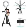 6 Inch LED Selfie Ring Light for Makeup Live Stream and YouTube Video Dimmable LED Camera Light with Tripod Stand & Cell Phone Holder for iPhone Android Phone,3 Light Modes & 11 Brightness