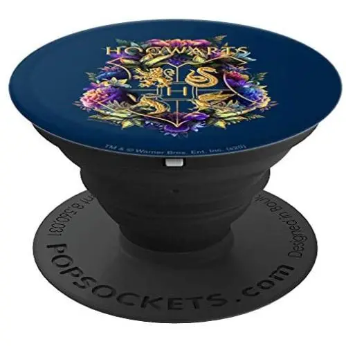 Harry Potter Hogwarts Multi-Colored Floral Crest PopSockets Grip and Stand for Phones and Tablets
