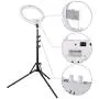 AW 13" Dimmable LED Ring Light RGB with Tripod Stand Ball Head Phone Holder Remote for Photo Makeup Video 6500K AW 13" Dimmable LED Ring Light RGB with Tripod Stand Ball Head Phone Holder Remote for Photo Makeup Video 6500K