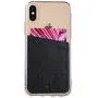Cell Phone Wallet Stick on Credit Card Holder for Back of Phone [Vegan Leather] Cards Sleeve Pocket, Adhesive Sticker Compatible with iPhone, Most Cases - Black