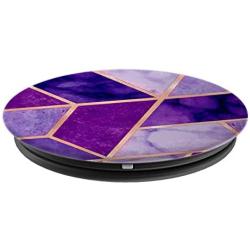 Purple Violet Chic Geometric Design PopSockets Grip and Stand for Phones and Tablets