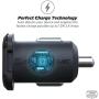 SCOSCHE USBC242M Revolt Universal Multi Device Compact Dual Port USB Car Charger, Black