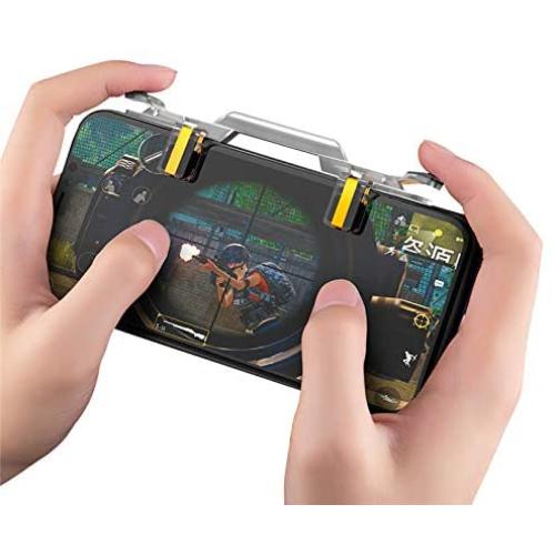 RONSHIN Mobile Gaming Controller,Mobile Game Fire Button Aim Key Phone Gaming Trigger for PUBG Rules of Survival L1 R1 Shooter Gifts for Kids Black