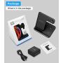 Intoval Wireless Charger,3 in 1 Wireless Charging Station for Apple Watch/Airpods,Qi Certified Wireless Charging Stand for iPhone 11/11 Pro/XS Max/XS XR All Qi-Enabled Phones.(with AC Adapter)