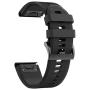 Digit.Tail 26mm Replacement Adjustable Silicone QuickFit Band Sport Bracelet Strap for Garmin Fenix 6X/Fenix 6X Pro, Fenix 5X/Fenix 5X Plus/3 Zafiro HR, Foretrex 601/701, Quatix 3 Smartwatch (Black)