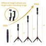 Bluetooth Selfie Stick Tripod with Screw Mount,Selfie Stick with Wireless Remote for iPhone 11/X/XS/8/7 Plus, Samsung Galaxy S9/S9 Plus/S8/S8 Plus/Note8, GoPro, Selfie Light and More (Black)