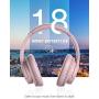 Mpow H7 Bluetooth Headphones Over Ear, Comfortable Wireless Headphones, Rechargeable HiFi Stereo Headset, w/Wired Mode, CVC6.0 Microphone for Cellphone Online Class, Home Office, PC