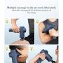 Roffie Massage Gun Muscle Neck Back Massager Deep Tissue Percussion Handheld Shoulder Massager Super Quiet Brushless Motor, 4 Massage Heads 3 Levels(Blue)
