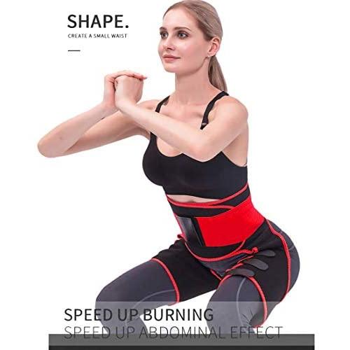 Kaqulec [New 2020 Plus Elastic Band High Waist Trainer Thigh,3-in-1 Trimmer Fitness Weight Butt Lifter Slimming Support Belt Hip Enhancer Shapewear Thigh Trimmers for Women
