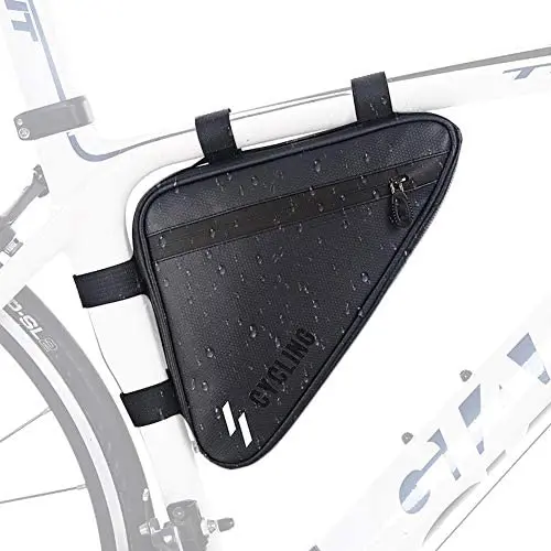 Number-one Bike Triangle Bag, Upgraded Waterproof Bicycle Frame Bag Zipped Triangle Cycling Pack Strap-On Saddle Pouch Bike Bicycle Storage Bag with Safe Reflective Strap for Mountain Road Bike Number-one Bike Triangle Bag, Upgraded Waterproof Bicycle Frame Bag Zipped Triangle Cycling Pack Strap-On Saddle Pouch Bike Bicycle Storage Bag with Safe Reflective Strap for Mountain Road Bike