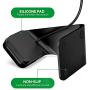 CAVN Compatible with Samsung Galaxy Watch Charger 42mm 46mm Gear S3 Charger Dock Stand, Replacement Aluminum Charging Cable Cord Station Cradle Base with 4.2ft USB Accessory (Not for Active) (Black)