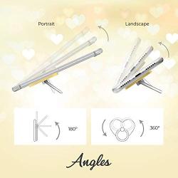 Cellphone Ring Holder Finger Kickstand (2 Pack) - ifab 360° Rotation/Sturdy/Reusable/Grip/Stand/Universal - Compatible with All Model Phones - Gold Heart