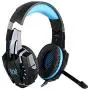 EasySMX G9000 PS4 Stereo Gaming Headset with Mic LED Lighting Noise Cancellation and in-line Controller Compatible with PS4 Mobile Phones Laptop Tablet and Computer (Black and Blue)