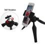 Mini Phone Tripod, LINKCOOL Lightweight Tabletop Tripod for IPhone Samsung Cellphone Camera DSLR Gopro with 360 Rotating Metal Ball Head & Universal Phone Mount Holder & Wirless Remote Control - Black